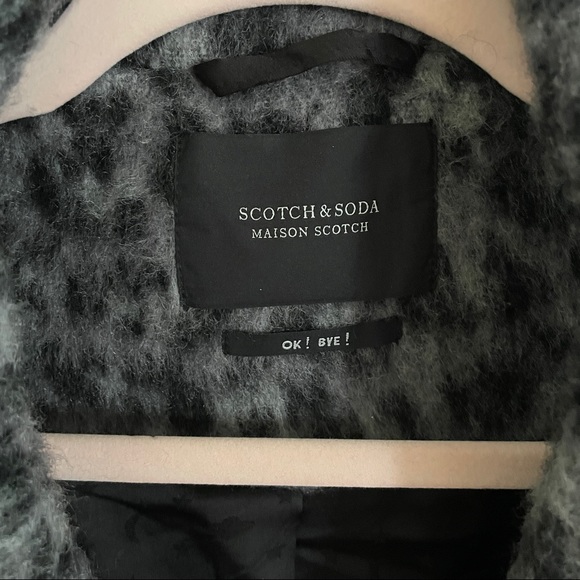 Scotch & Soda Winter Wool Leopard Coat - Picture 2 of 6